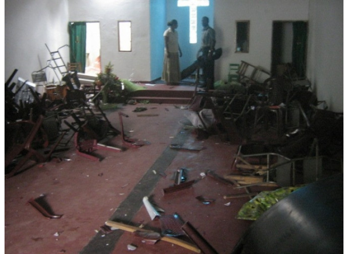 Sri Lanka, una delle chiese distrutte